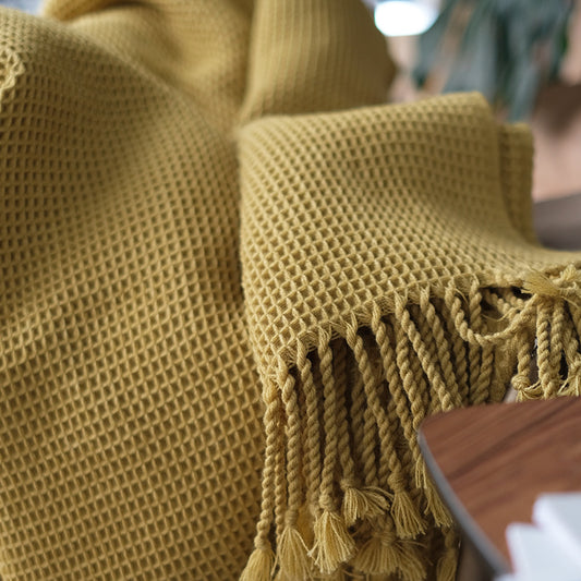 Solid Color Blanket, Sofa, Decorative Blanket Model Room, Dark Gray Blanket And Towel