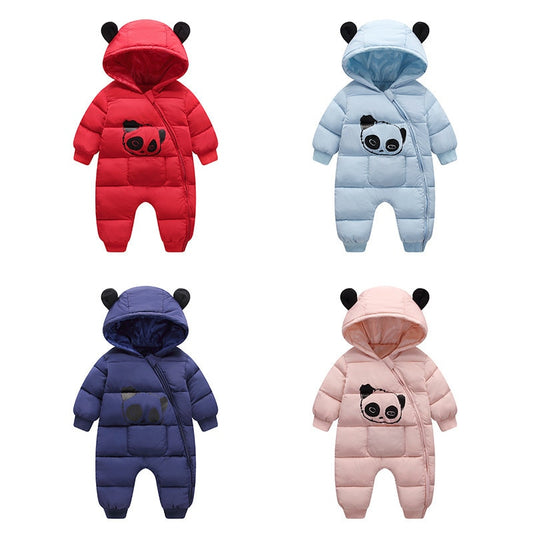 Baby Boy Girl Clothes New Born Winter Hooded Rompers Thick Cotton Outfit Newborn Jumpsuit Children Costume Toddler Romper