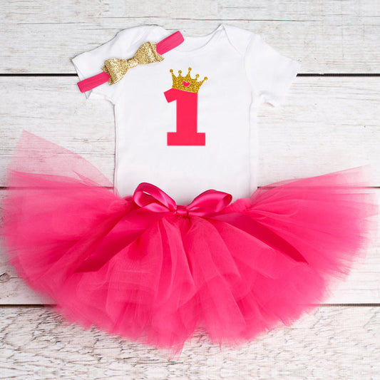1 Year Baby Girl Dress Princess Girls Tutu Dress Tolldler Kids Clothes Baby Baptism 1st First Birthday Outfits vestido de bebes