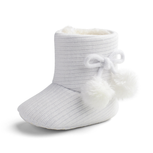 Autumn and Winter Wool ball warm Baby Shoes Soft Bottom Toddler Shoes