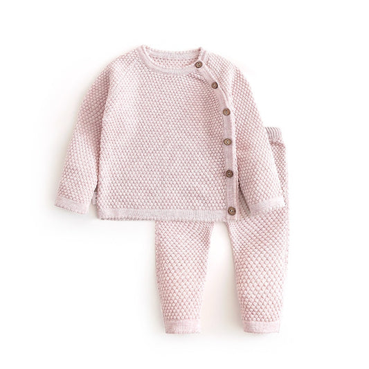 Infant Baby Sweater Suit Autumn Winter Girl Knitting Sweater Set Warm Baby Boy Clothing 2pcs Newborn Baby Clothes 0-3 Years