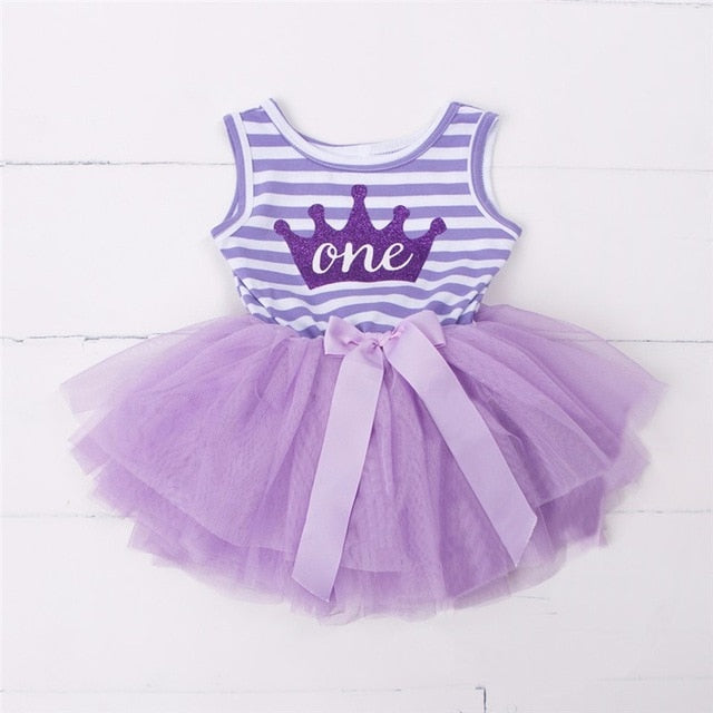 1 Year Baby Girl Dress Princess Girls Tutu Dress Tolldler Kids Clothes Baby Baptism 1st First Birthday Outfits vestido de bebes