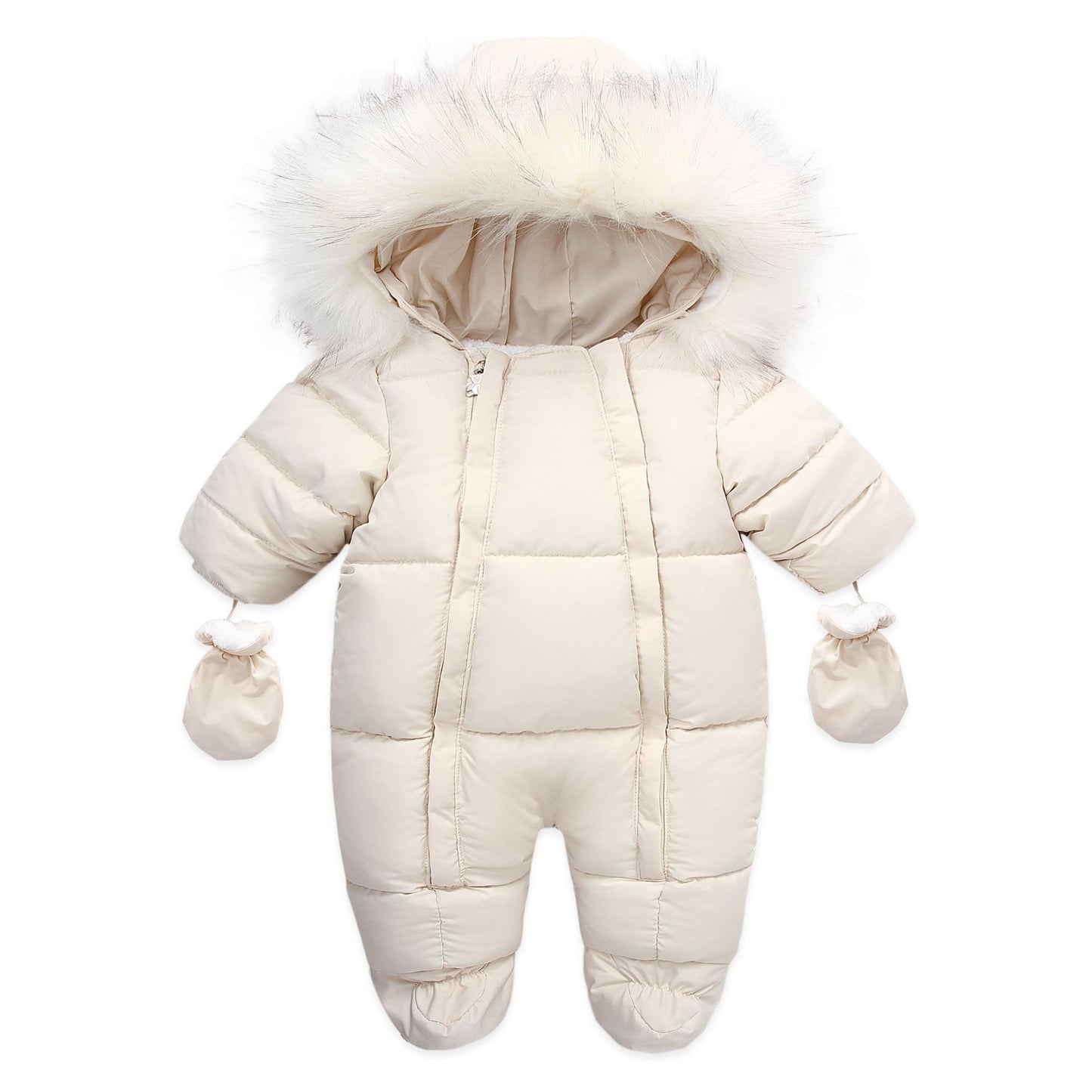 Winter Wool Collar Romper Children's Thickened Warm Baby One-Piece Suit