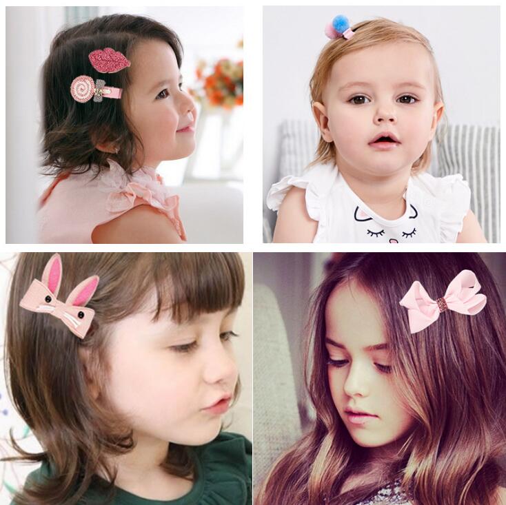 18 Pcs/Box Children Cute Hair Accessories Set Baby Fabric Bow Flower Hairpins Barrette s Hair clips Girls Headdress Gift