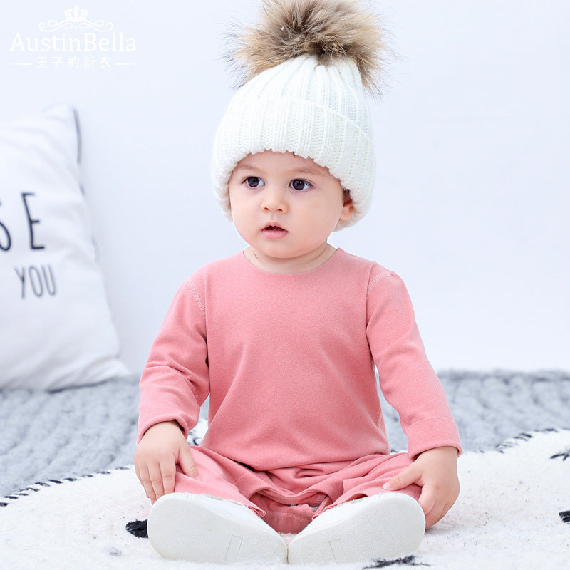 Boneless Baby One-Piece Clothes Warm Velvet Suit, Autumn And Winter Boys And Girls Hot Pajamas Winter Clothes Baby Clothes