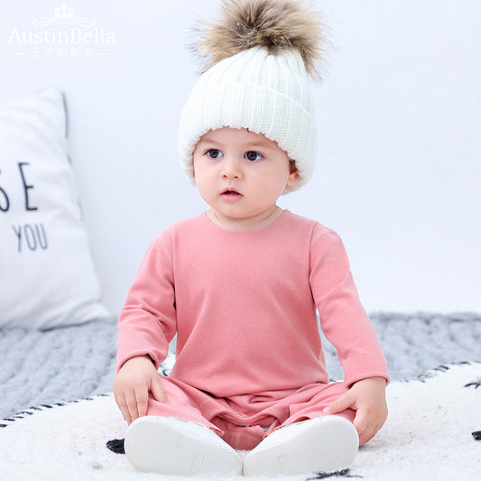 Boneless Baby One-Piece Clothes Warm Velvet Suit, Autumn And Winter Boys And Girls Hot Pajamas Winter Clothes Baby Clothes