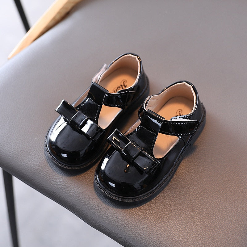 Autumn Girls Leather Shoes Fashion Solid Color Baby Girl Shoes Casual Kids Sneakers Soft Bottom Toddler Shoes Size 21-30 SZ256
