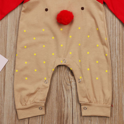 2Pcs Newborn Baby Boys Girl Christmas Rompers Long Sleeve Deer Romper Jumpsuit Hat Sleepwear Party Costume Baby Clothes