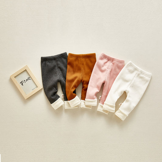 Baby fleece pants thickened winter clothes 6-12 months newborn winter 0-2 years old baby warm leggings