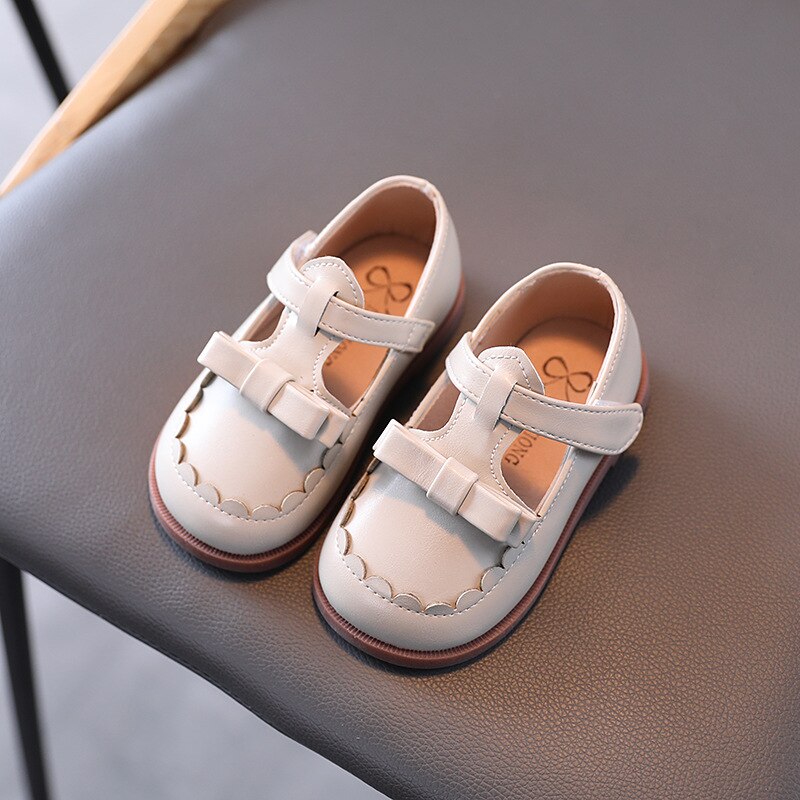 Autumn Girls Leather Shoes Fashion Solid Color Baby Girl Shoes Casual Kids Sneakers Soft Bottom Toddler Shoes Size 21-30 SZ256