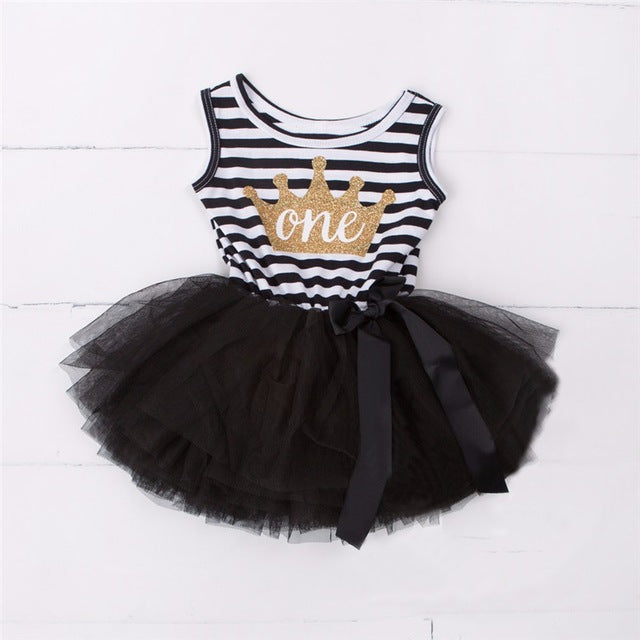 1 Year Baby Girl Dress Princess Girls Tutu Dress Tolldler Kids Clothes Baby Baptism 1st First Birthday Outfits vestido de bebes